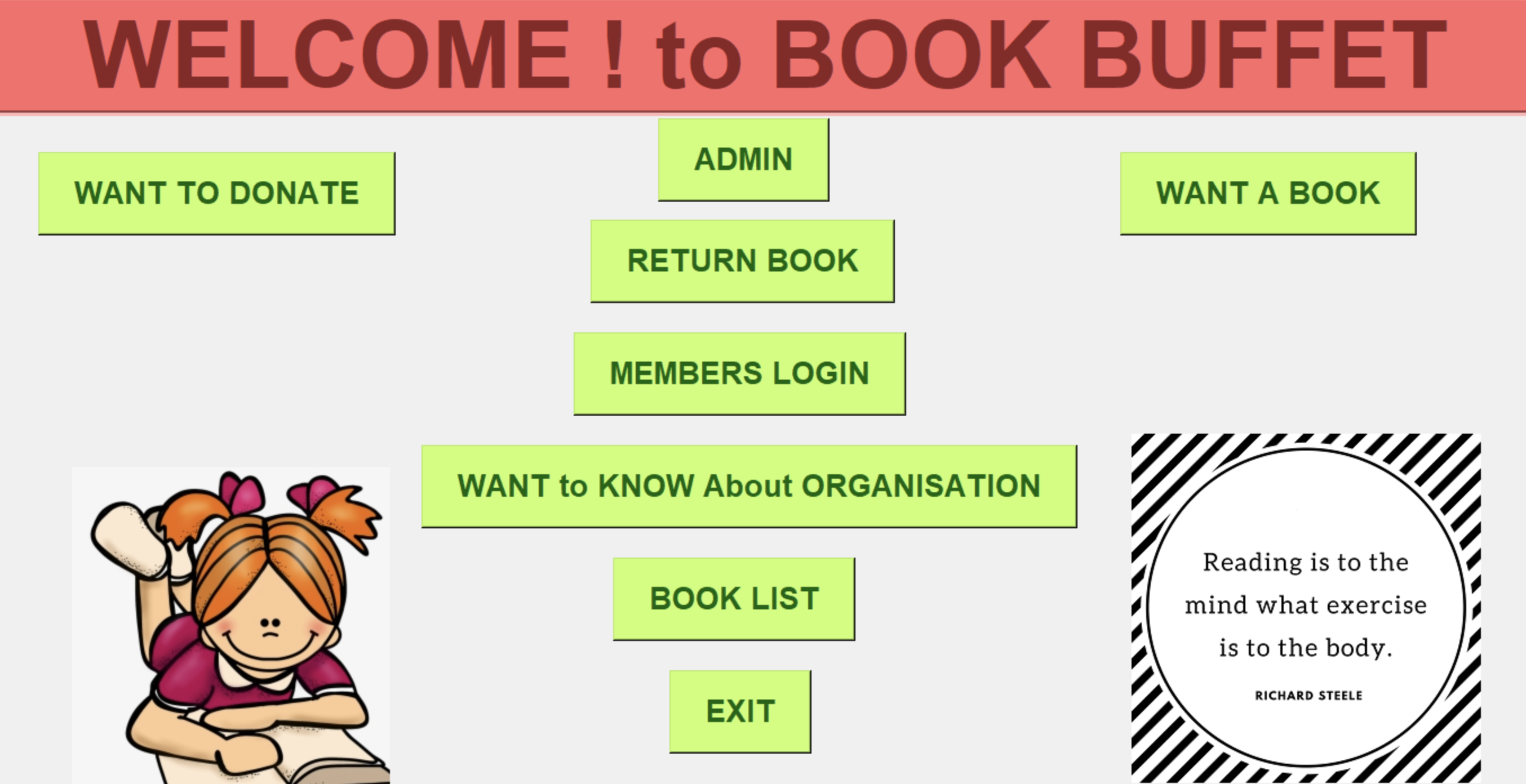 Book Buffet Project Screenshot